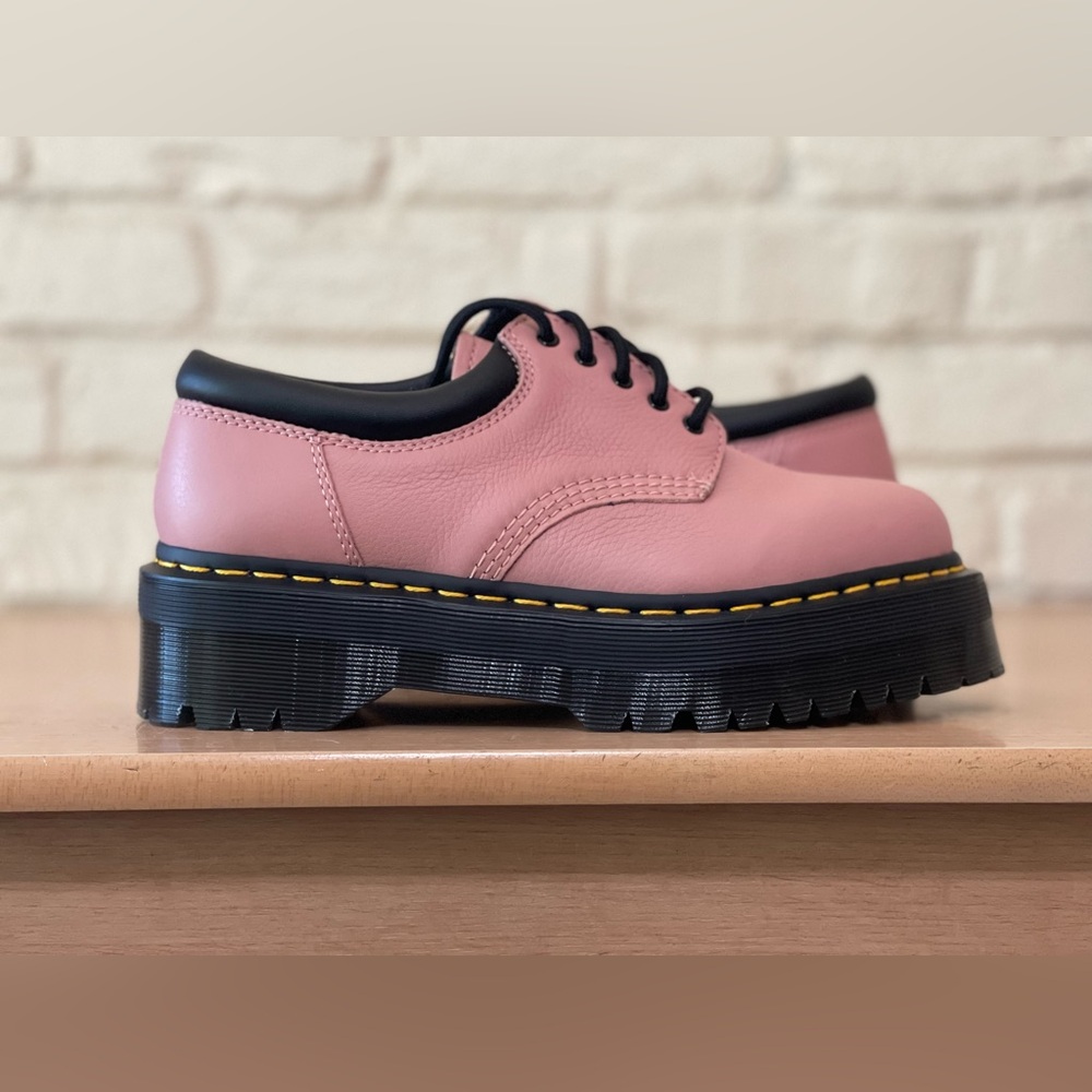 Dr Martens 8053 Quad Jadon Women Size 9 Pink Leather Platform Pisa Oxford Shoes